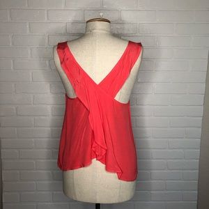Elodie Coral Open Back Criss Cross Top M